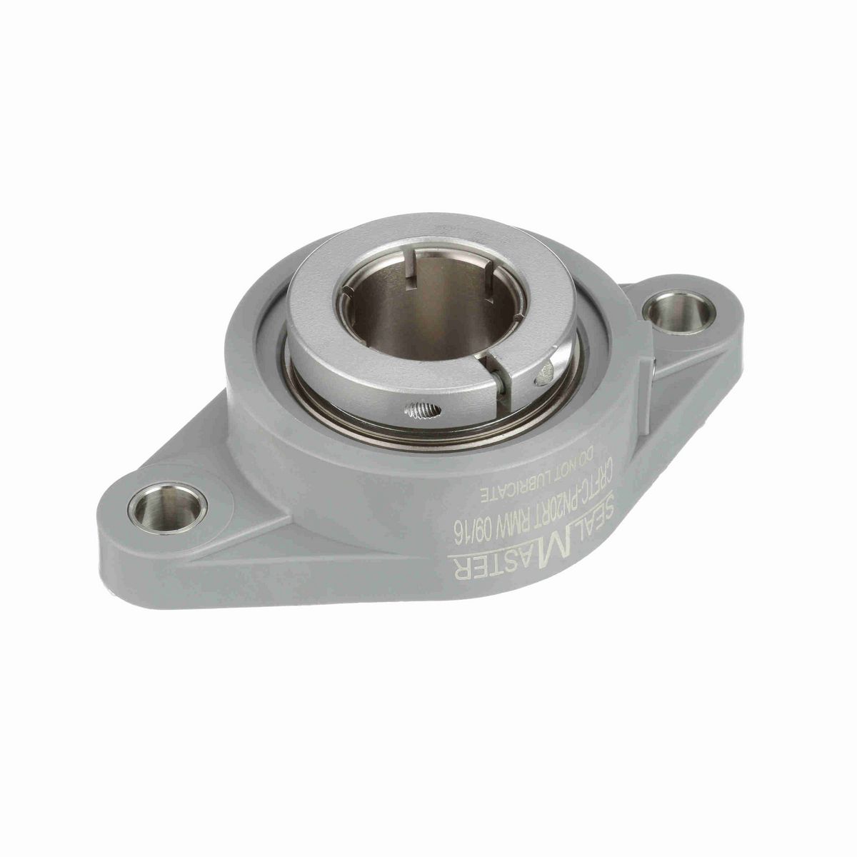 Sealmaster Mounted Composite Two Bolt Flange Ball Bearing - 52100 Bearing Steel, Phosphorus Nickel Coated - Concentric Lock - Corrosion Resistant - Reduced Maintenance - Lubed for Life - CRFTC-PN20RT RMW