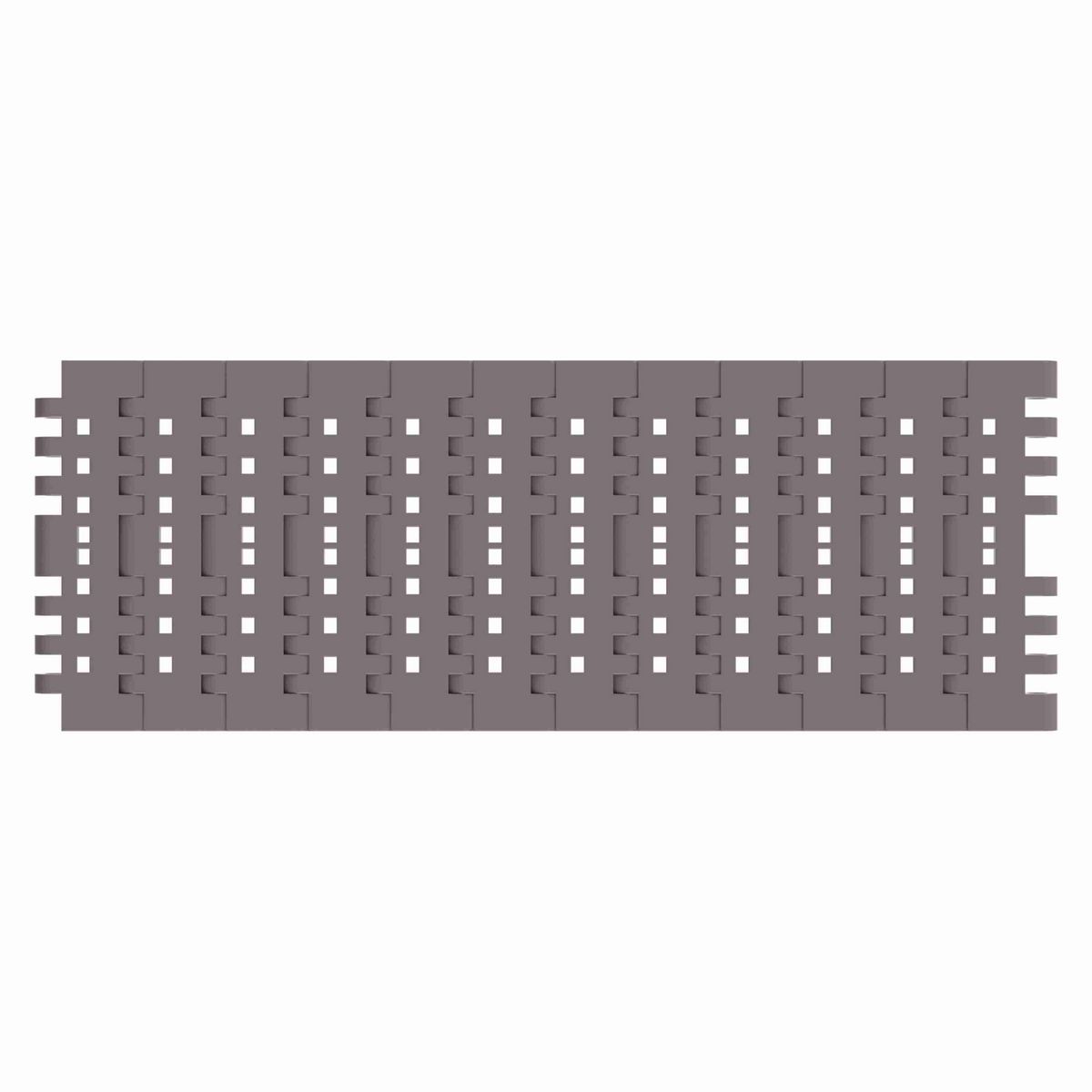 Rexnord 7706 Straight Running Flush Grid, Material: Brown High Performance, Width: 4.5in, Pitch: 1in - 81416342