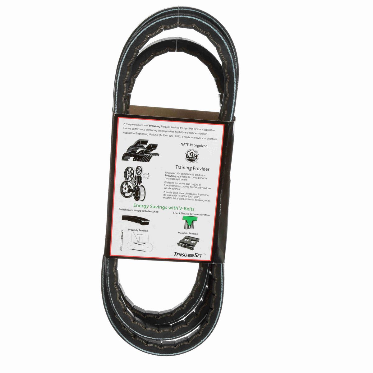 Browning EPDM Notched Belt 98% Efficient - 5VX960