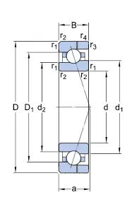 Угловой контактный шариковый подшипник HGF 7012AC