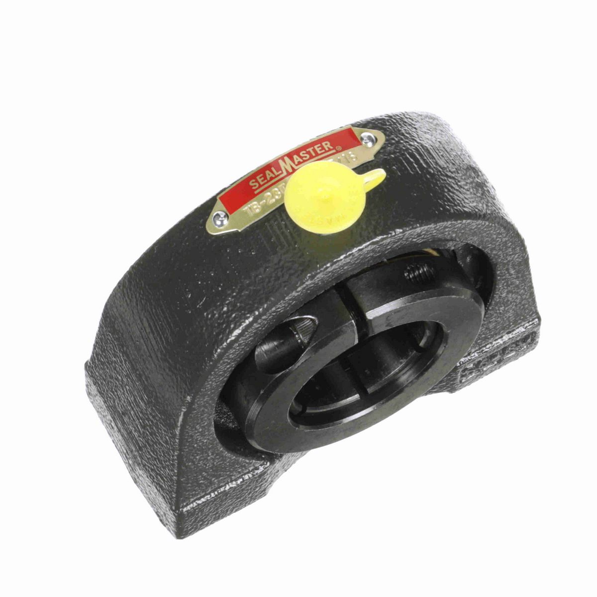 Sealmaster Mounted Cast Iron Tapped Base Pillow Block Ball Bearing - 52100 Bearing Steel, Black Oxided - Concentric Lock - TB-23T