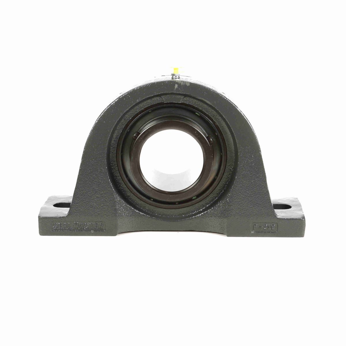 Sealmaster Mounted Cast Iron Two Bolt Pillow Block Ball Bearing - 52100 Bearing Steel, Black Oxided - Setscrew Lock - MP-63C