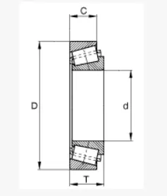 Конические роликовые подшипники HGF 30214