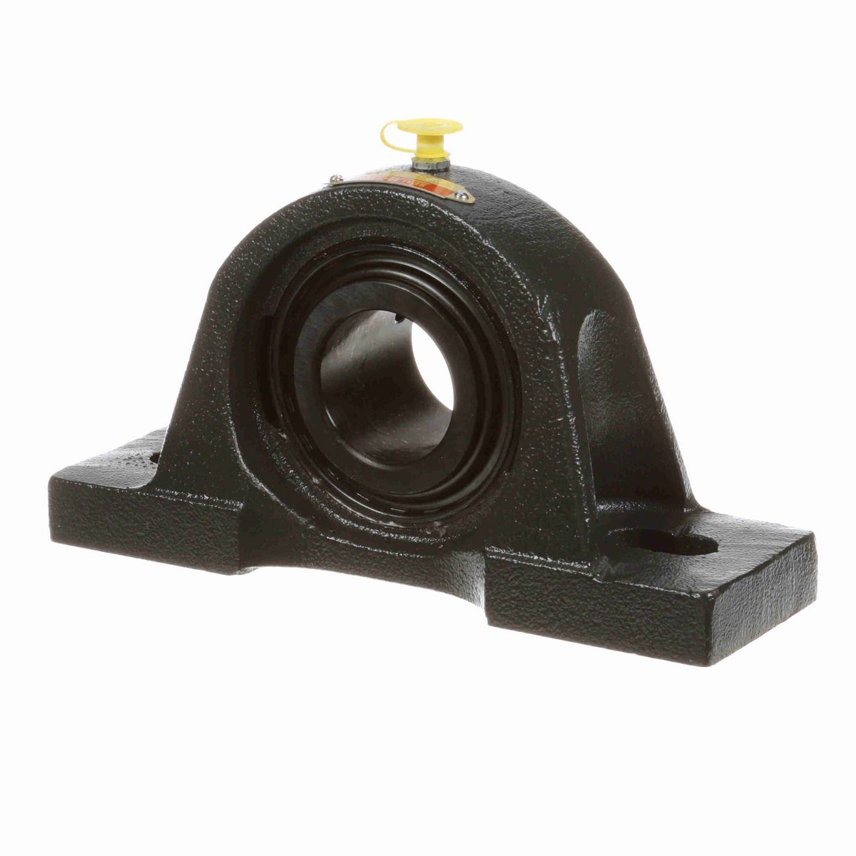Sealmaster Mounted Cast Iron Two Bolt Pillow Block Ball Bearing - 52100 Bearing Steel, Black Oxided - Setscrew Lock - MP-28C