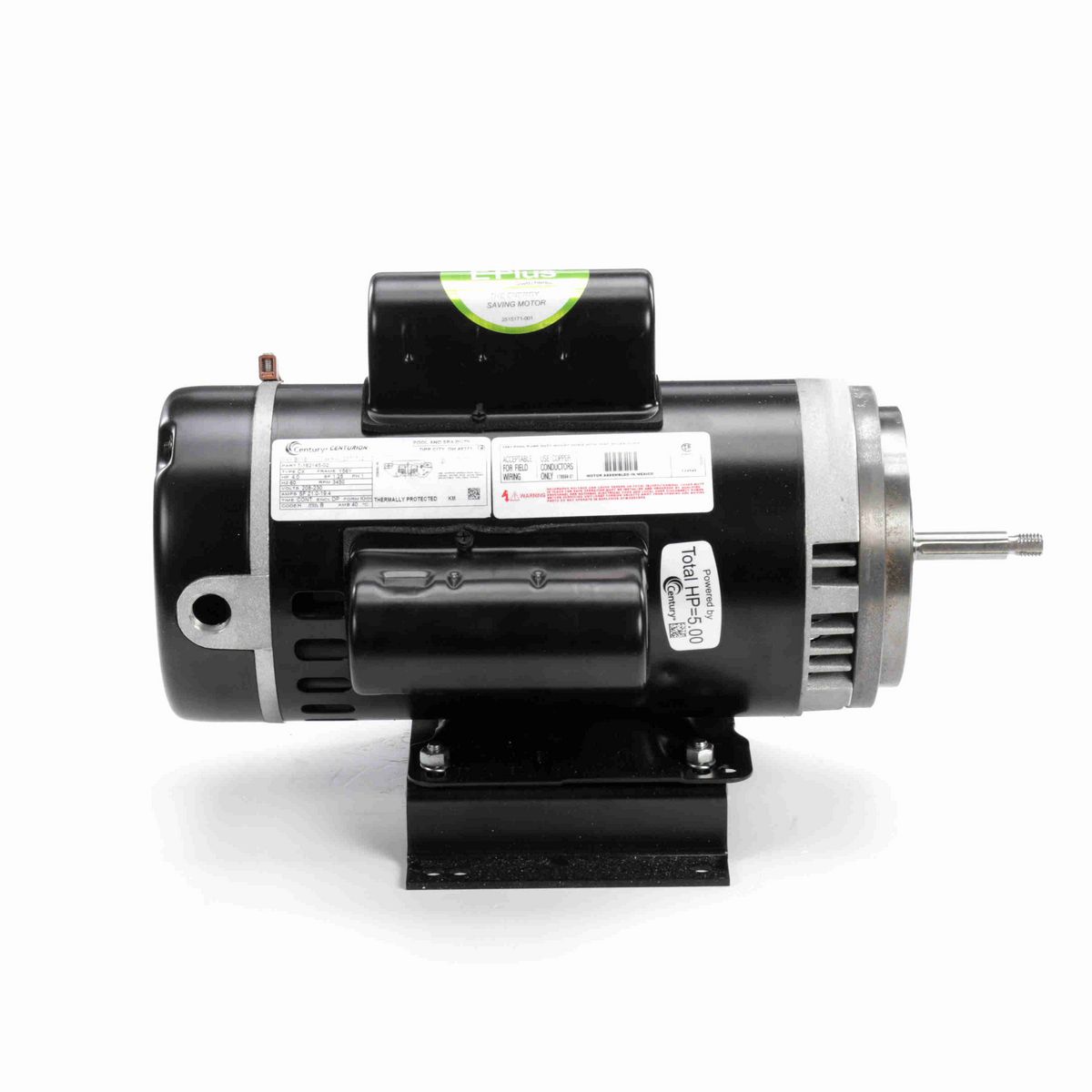 Century Pool Pump Motor, 4.0 HP, 1 Ph, 60 Hz, 208-230 V, 3600 RPM, Y56Y Frame, DP - B116