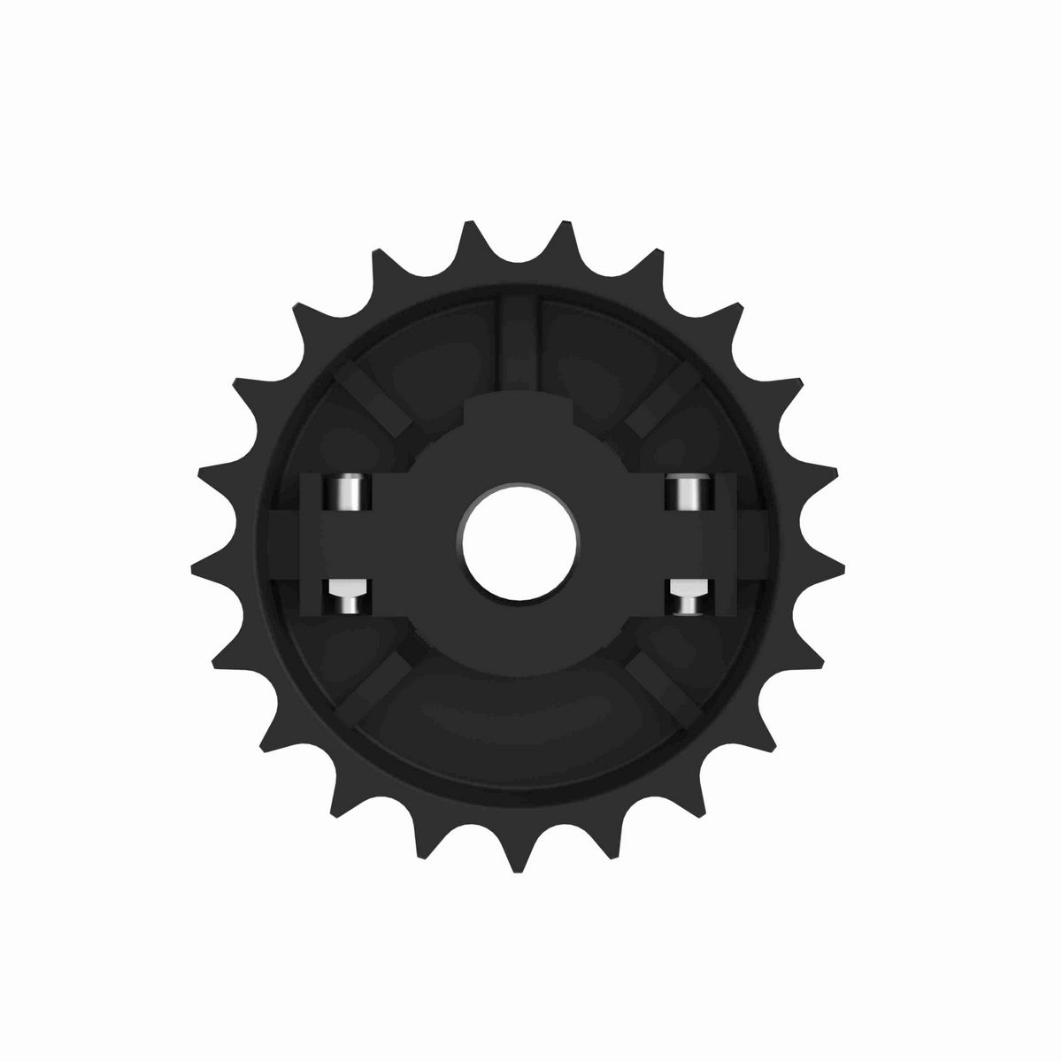 Rexnord 821 Series Split Molded Nylon Sprocket with 21 Teeth and 1-1/4in Round Idler Bore - 614-37-12