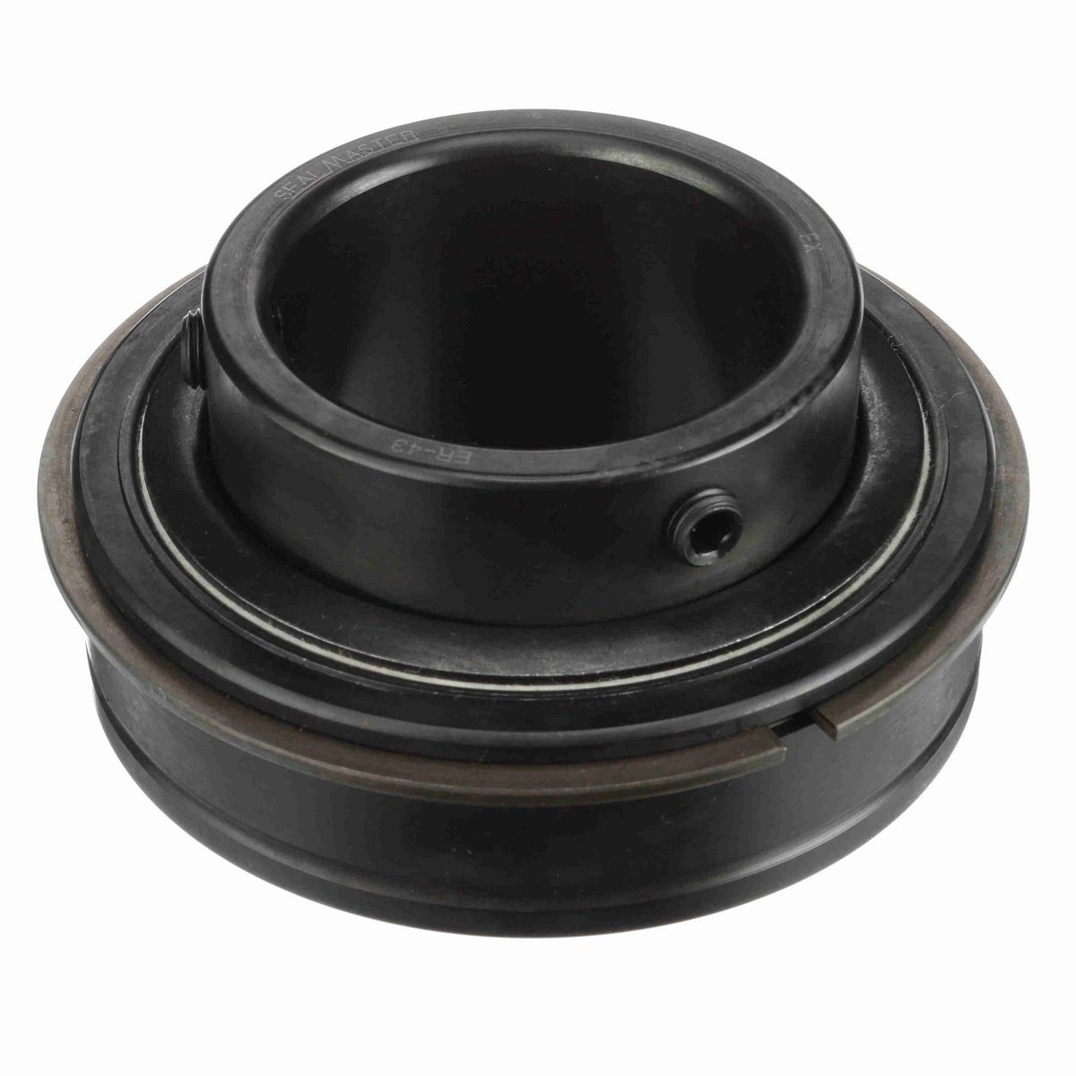 Sealmaster Mounted Insert Only Ball Bearing - 52100 Bearing Steel, Black Oxided - Setscrew Lock - ER-43