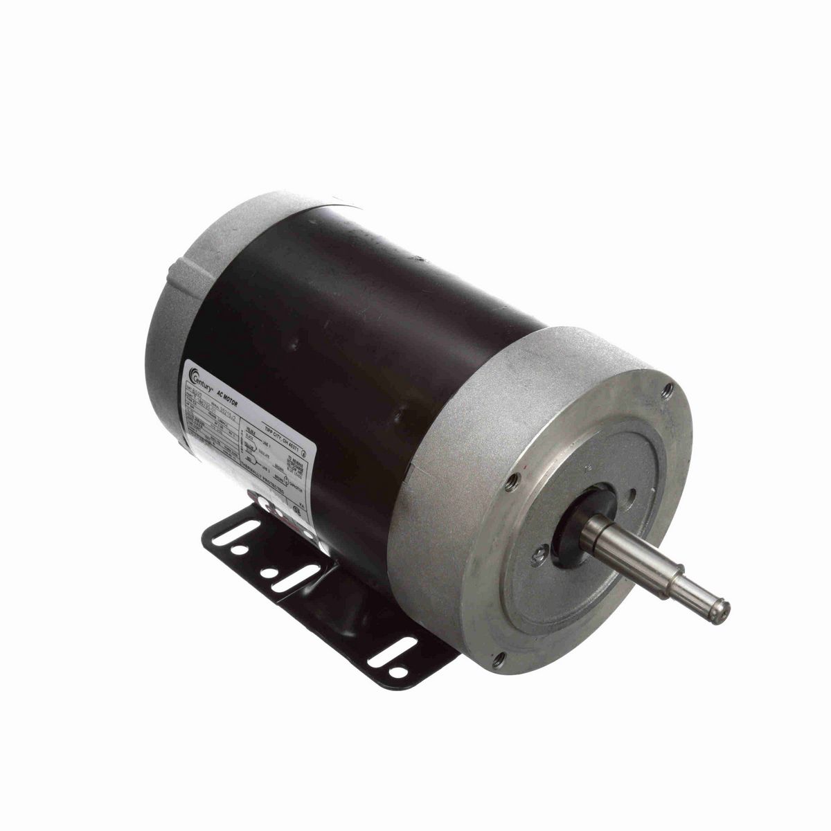 Century General Purpose Farm Duty Motor, 3/4 HP, 1 Ph, 60 Hz, 208-230 V, 3600 RPM, L56HCZ Frame, TENV - B592