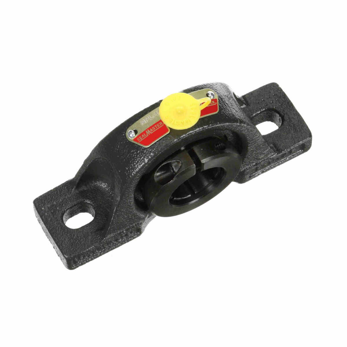 Sealmaster Mounted Cast Iron Two Bolt Low Base Pillow Block Ball Bearing - 52100 Bearing Steel, Black Oxided - Concentric Lock - NPL-16T