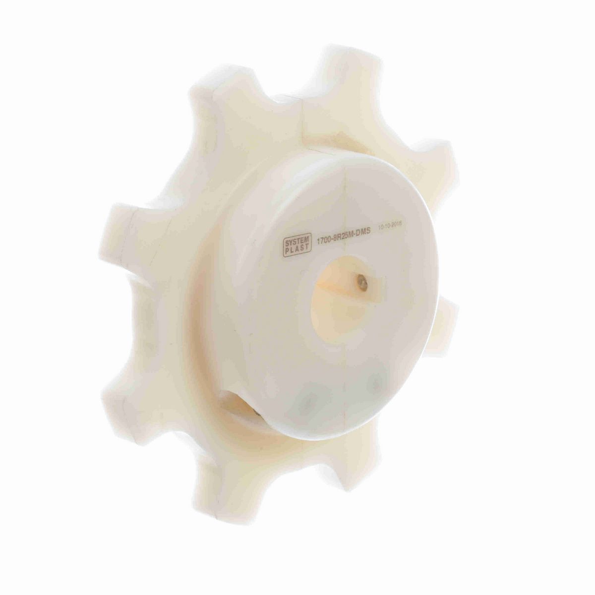 System Plast 1700 Series Split Machined Sprocket with 8 Teeth and a 25mm Round Shaft-Ready Bore - 1700-8R25M-DMS