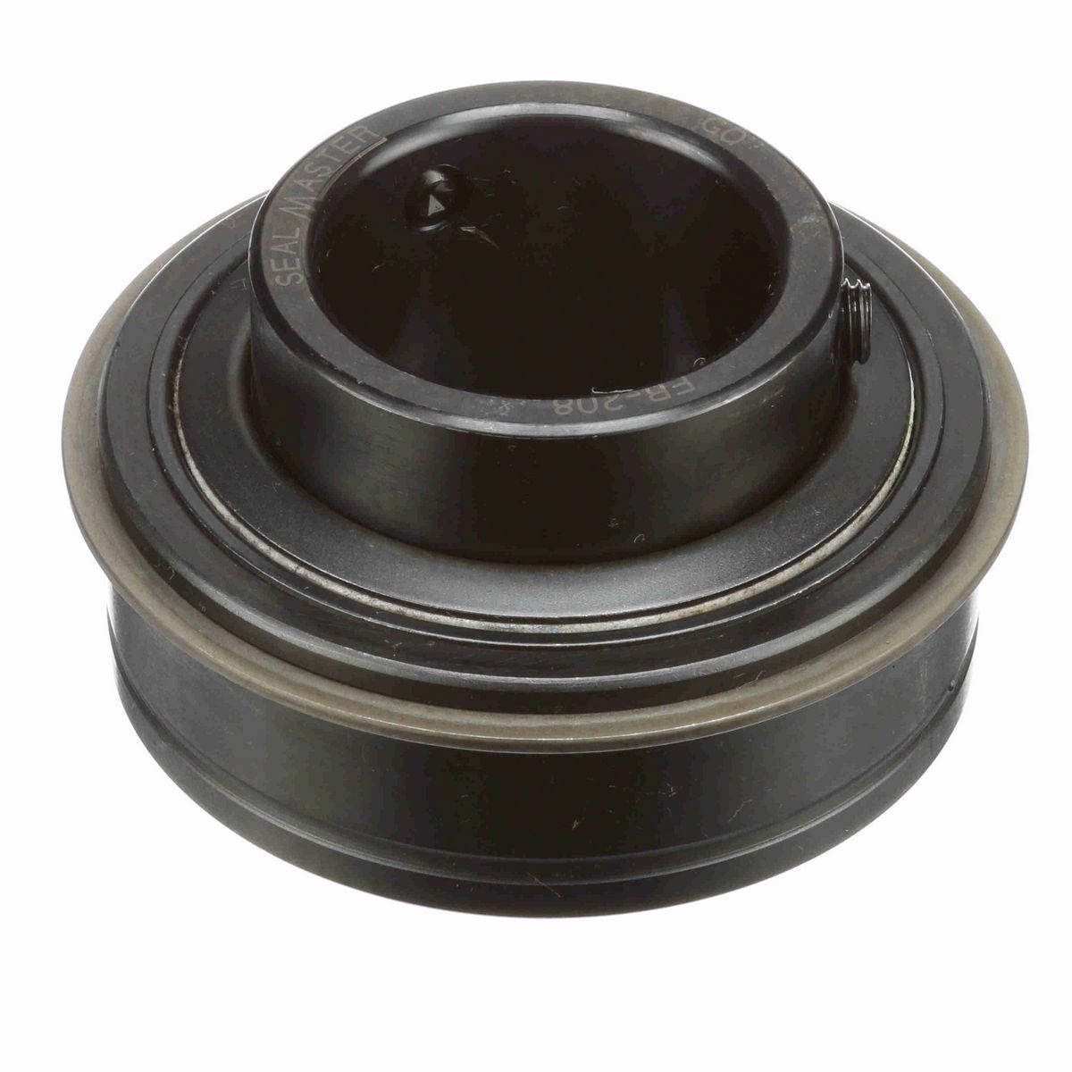 Sealmaster Mounted Insert Only Ball Bearing - 52100 Bearing Steel, Black Oxided - Setscrew Lock - ER-208