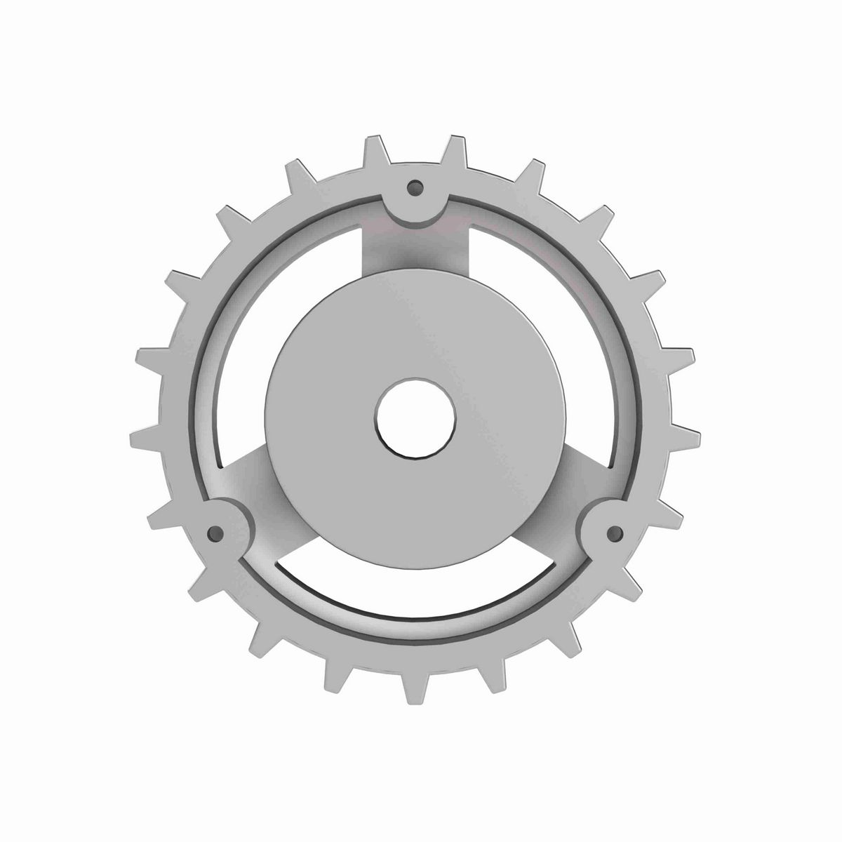 Rexnord 820 Series Solid One Piece Cast Iron Sprocket with 21 Teeth and a 3/4in Round Rough Stock Bore (RSB) - 401-160-2