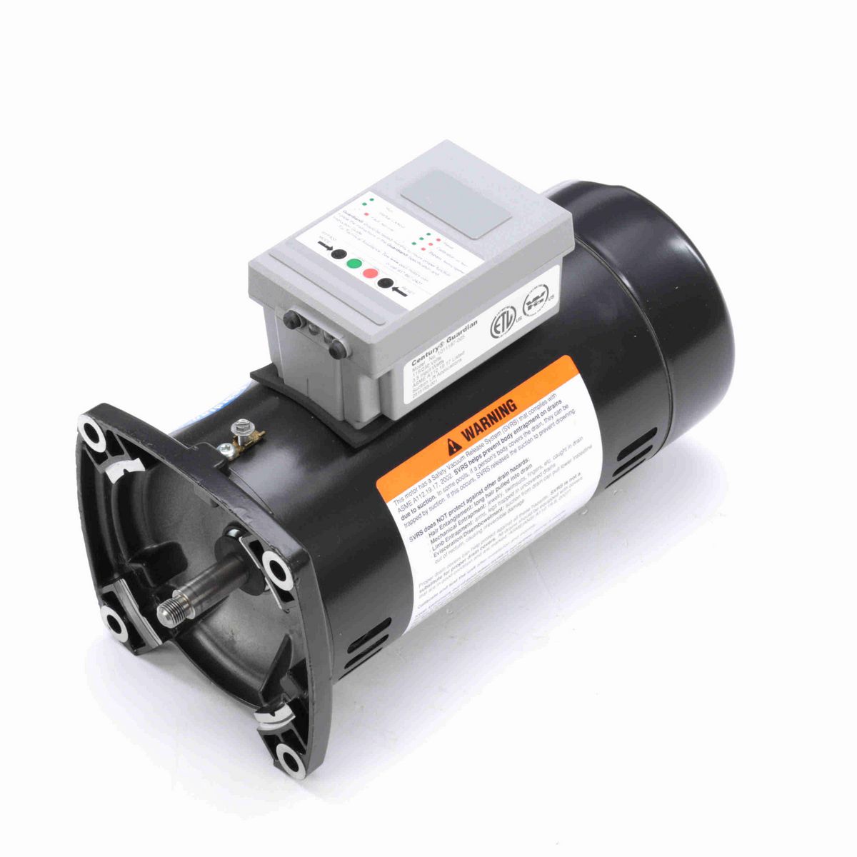 Century Guardian ® Motors Pool Pump Motor, 1 HP, 1 Ph, 60 Hz, 230/115 V, 3600 RPM, 48Y Frame, ODP - USQG1102A