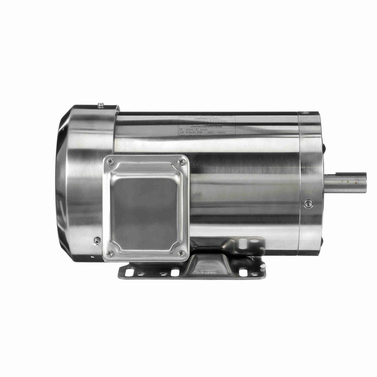 LEESON SST Duck™ General Purpose Motor, 1 & 0.75 HP, 3 Ph, 60 & 50 Hz, 230/460 & 190/380 V, 3600 & 3000 RPM, 143TC Frame, TEFC - 191486.00