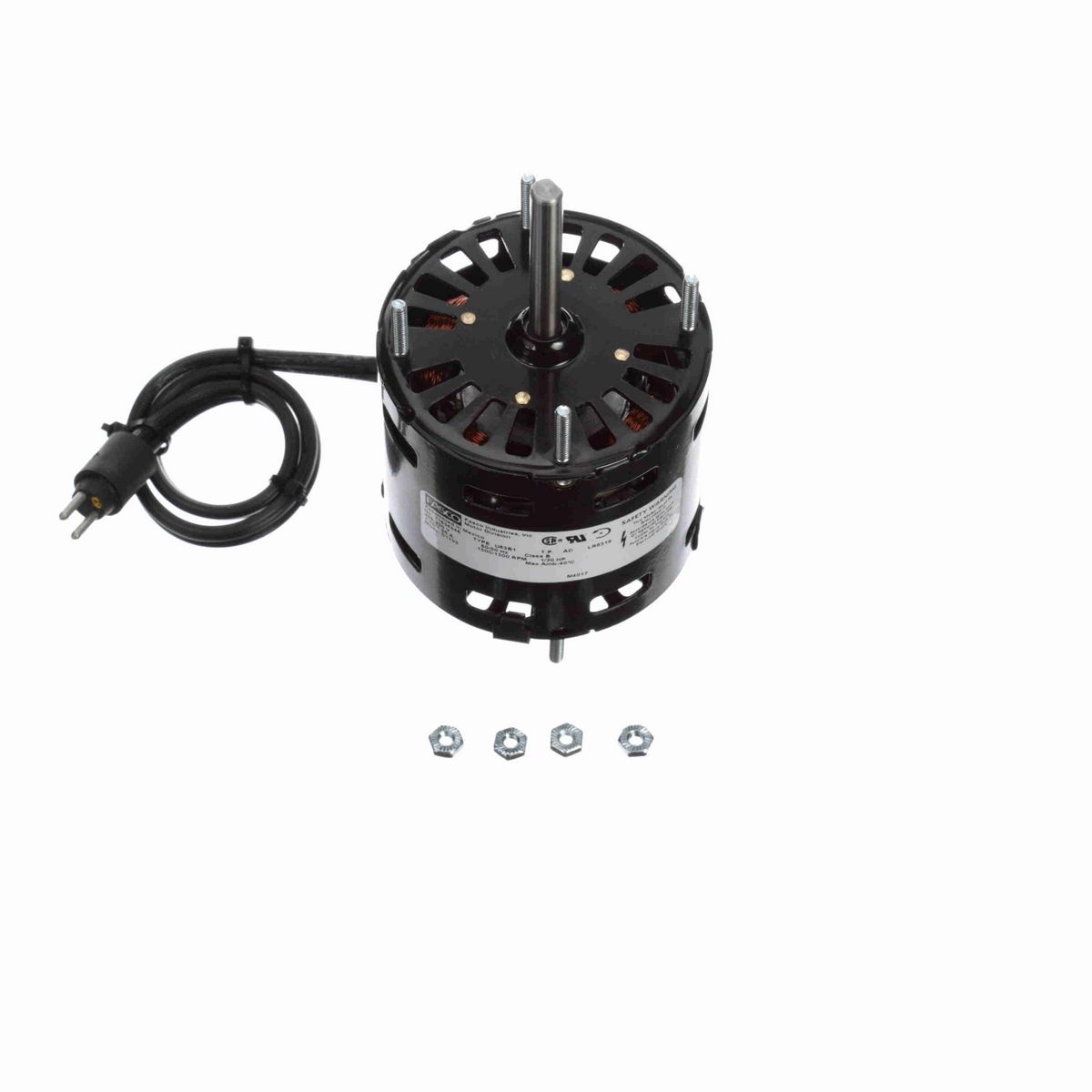FASCO OEM Replacement Motor, 1/20 HP, 1 Ph, 60/50 Hz, 208-230 V, 1500/1300 RPM, 1 Speed, 3.3" Diameter, OAO - D1103