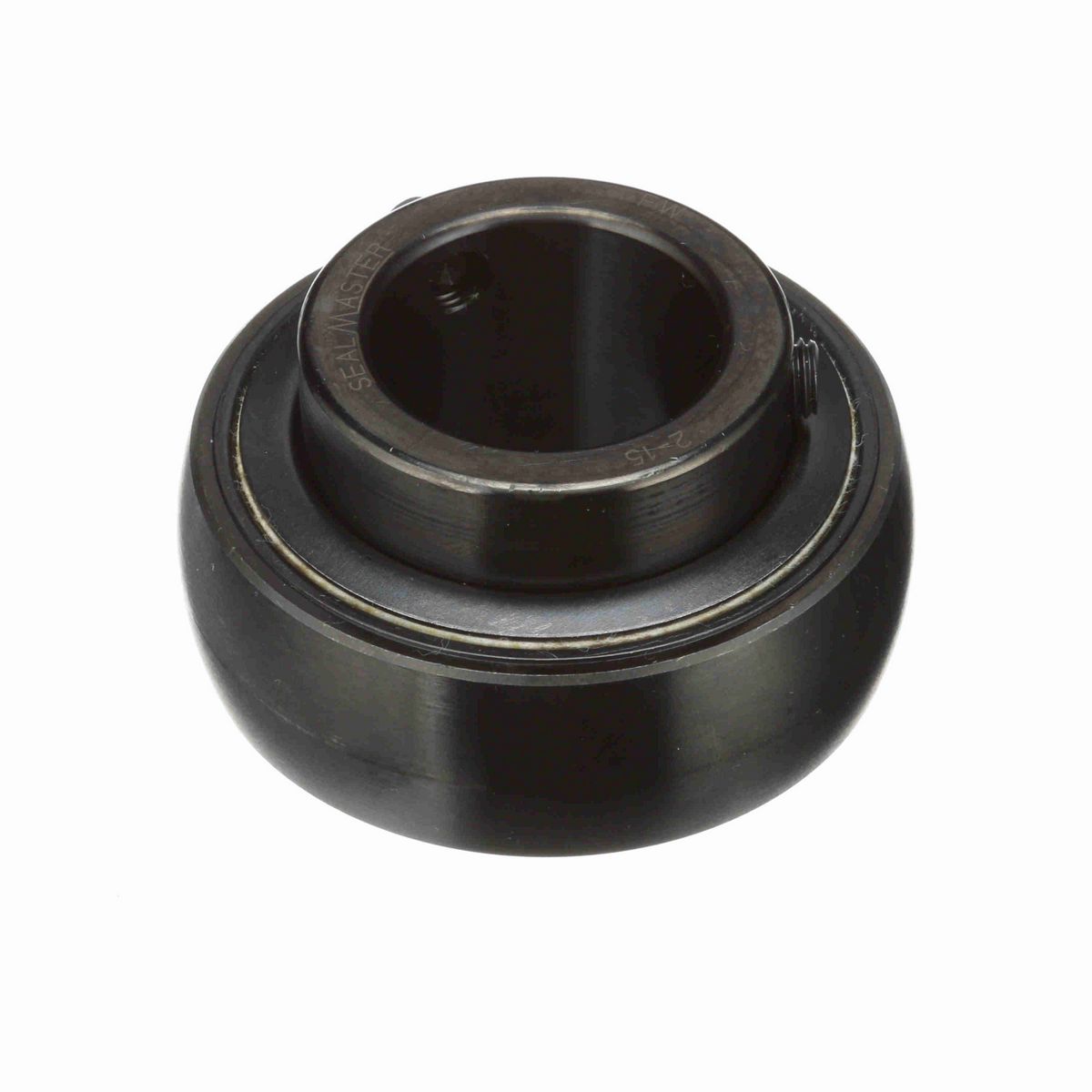 Sealmaster Mounted Insert Only Ball Bearing - 52100 Bearing Steel, Black Oxided - Setscrew Lock - 2-15