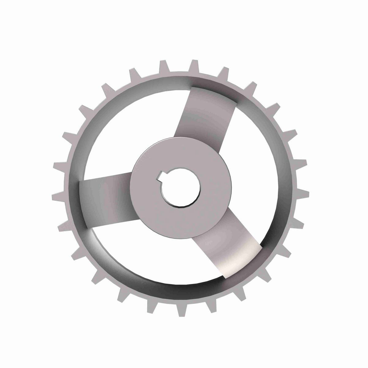 Rexnord 821 Series Solid One Piece Cast Iron Sprocket with 25 Teeth and a 1in Round Shaft-Ready Bore with Keyway & Setscrew - 401-309-5