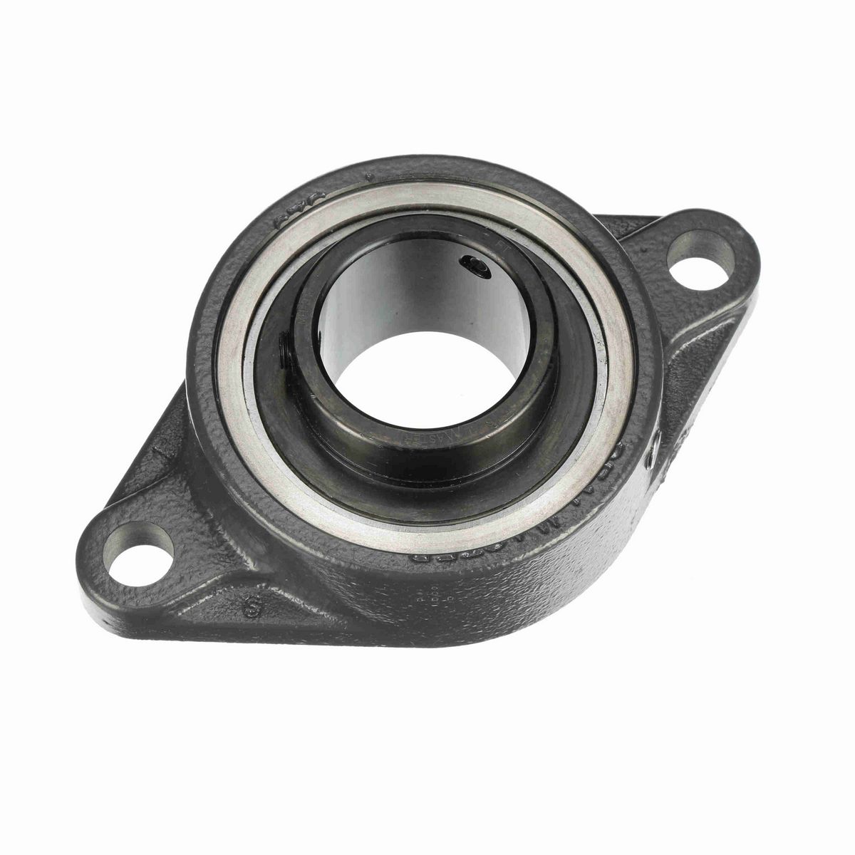 Sealmaster Mounted Cast Iron Two Bolt Flange Ball Bearing - 52100 Bearing Steel, Black Oxided - Setscrew Lock - SFTMH-31