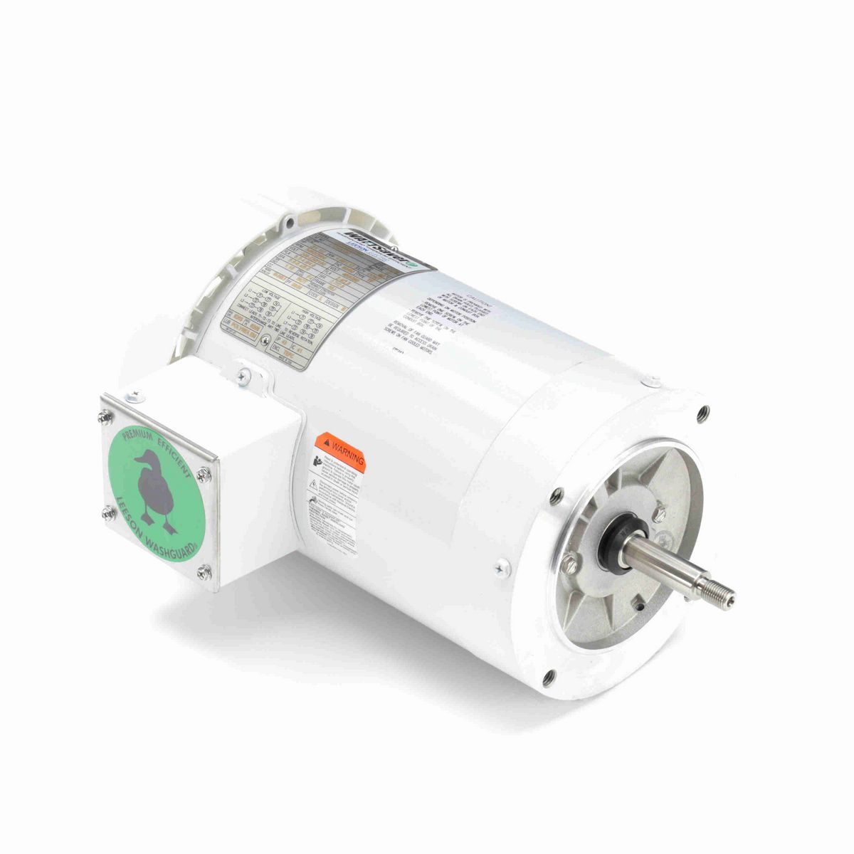 LEESON White Duck™ Jet Pump Motor, 2 & 1.50 HP, 3 Ph, 60 & 50 Hz, 230/460 & 190/380 V, 3600 & 3000 RPM, 56J Frame, TEFC - 119460.00