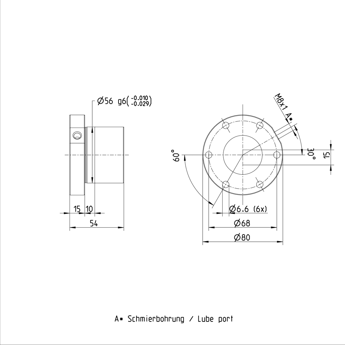 Одинарная гайка с фланцем Bosch Rexroth FEM-E-S 40X5RX3,5-5 [R151241013]