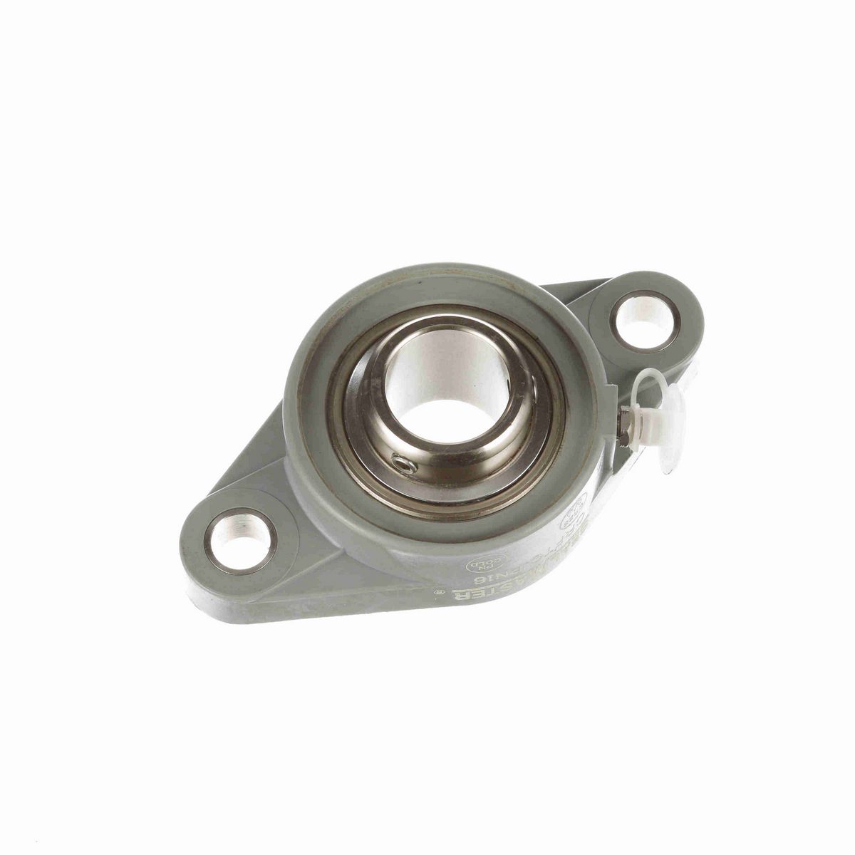 Sealmaster Mounted Composite Two Bolt Flange Ball Bearing - 52100 Bearing Steel, Phosphorus Nickel Coated - Setscrew Lock - Corrosion Resistant - CRFTC-PN16