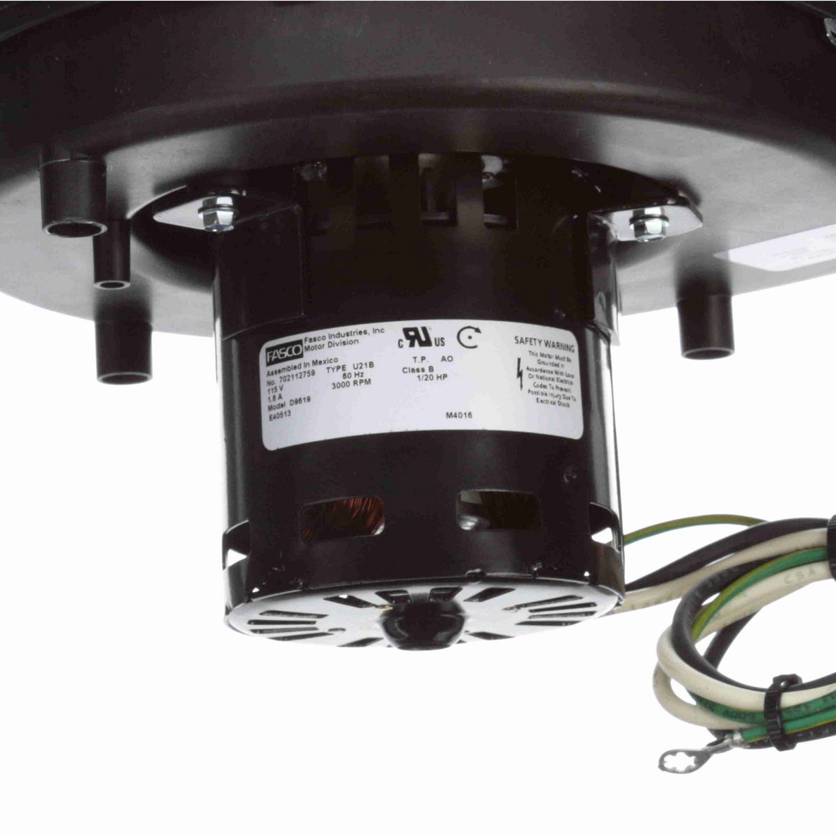 FASCO Round Outlet Shaded Pole OEM Replacement Draft Inducer Blower, 115 Volts, Flange: No - D9619