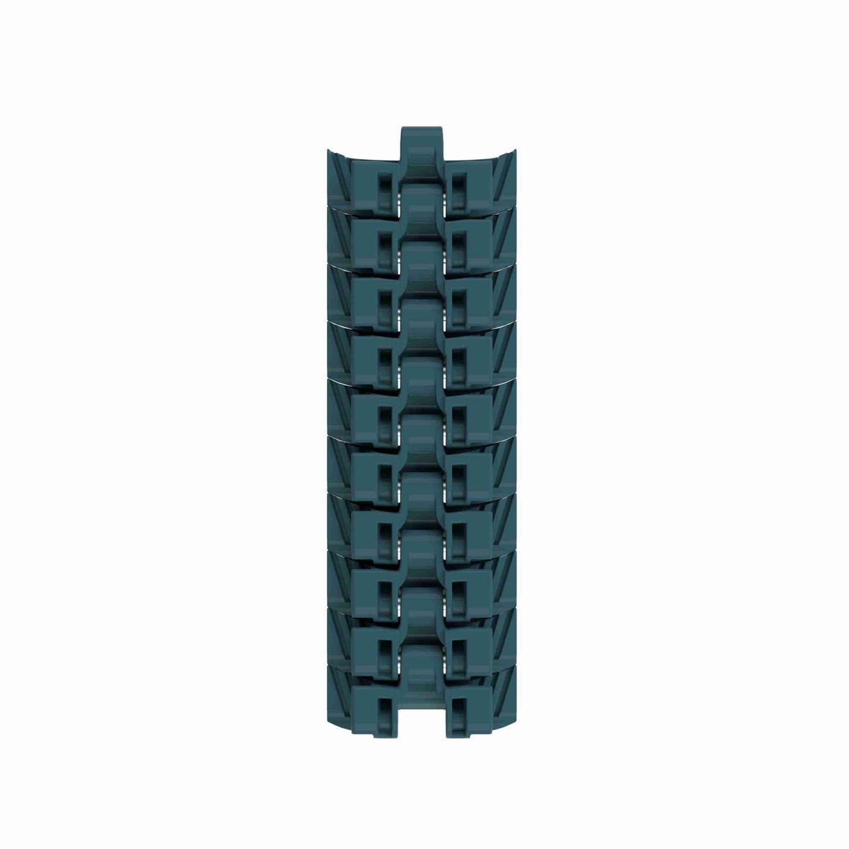 Rexnord 1050 FT TAB Side-flexing Solid Top, Material: Green Low Friction Acetal, Width: 3.3in, Pitch: 1in - 749.61.311