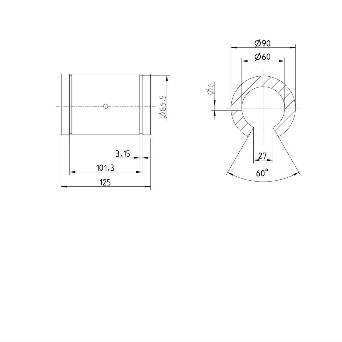 Суперлинейная втулка Bosch Rexroth KBH-O-60-DD [R073326040]