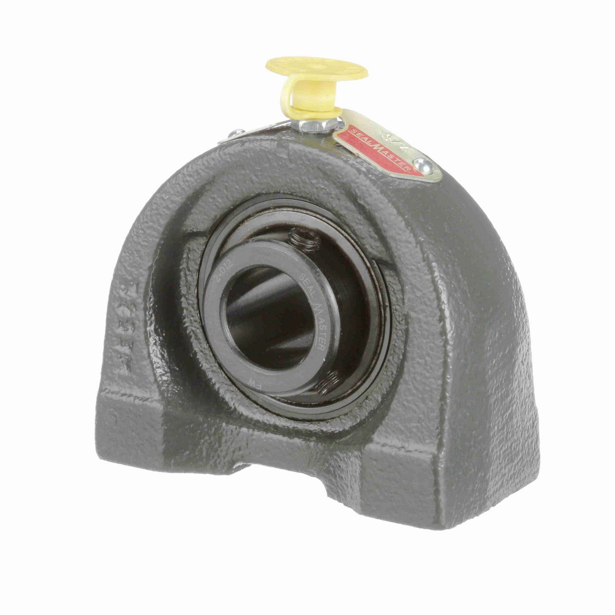 Sealmaster Mounted Cast Iron Tapped Base Pillow Block Ball Bearing - 52100 Bearing Steel, Black Oxided - Setscrew Lock - TB-12