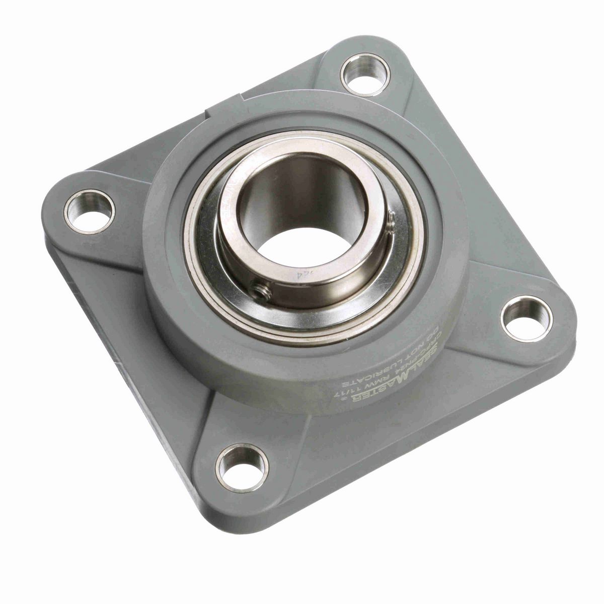 Sealmaster Mounted Composite Four Bolt Flange Ball Bearing - 52100 Bearing Steel, Phosphorus Nickel Coated - Setscrew Lock - Corrosion Resistant - Reduced Maintenance - Lubed for Life - CRFC-PN16 RMW
