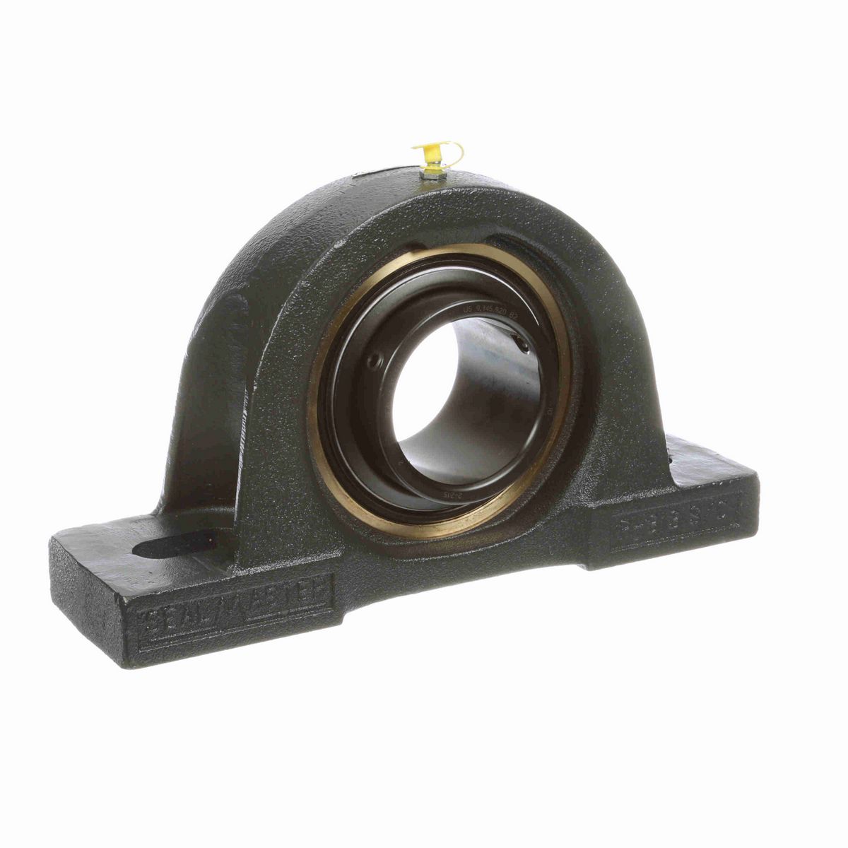 Sealmaster Mounted Cast Iron Two Bolt Pillow Block Ball Bearing - 52100 Bearing Steel, Black Oxided - Setscrew Lock - Air Handling Housing Fit, Noise Tested - EMP-47 CXU