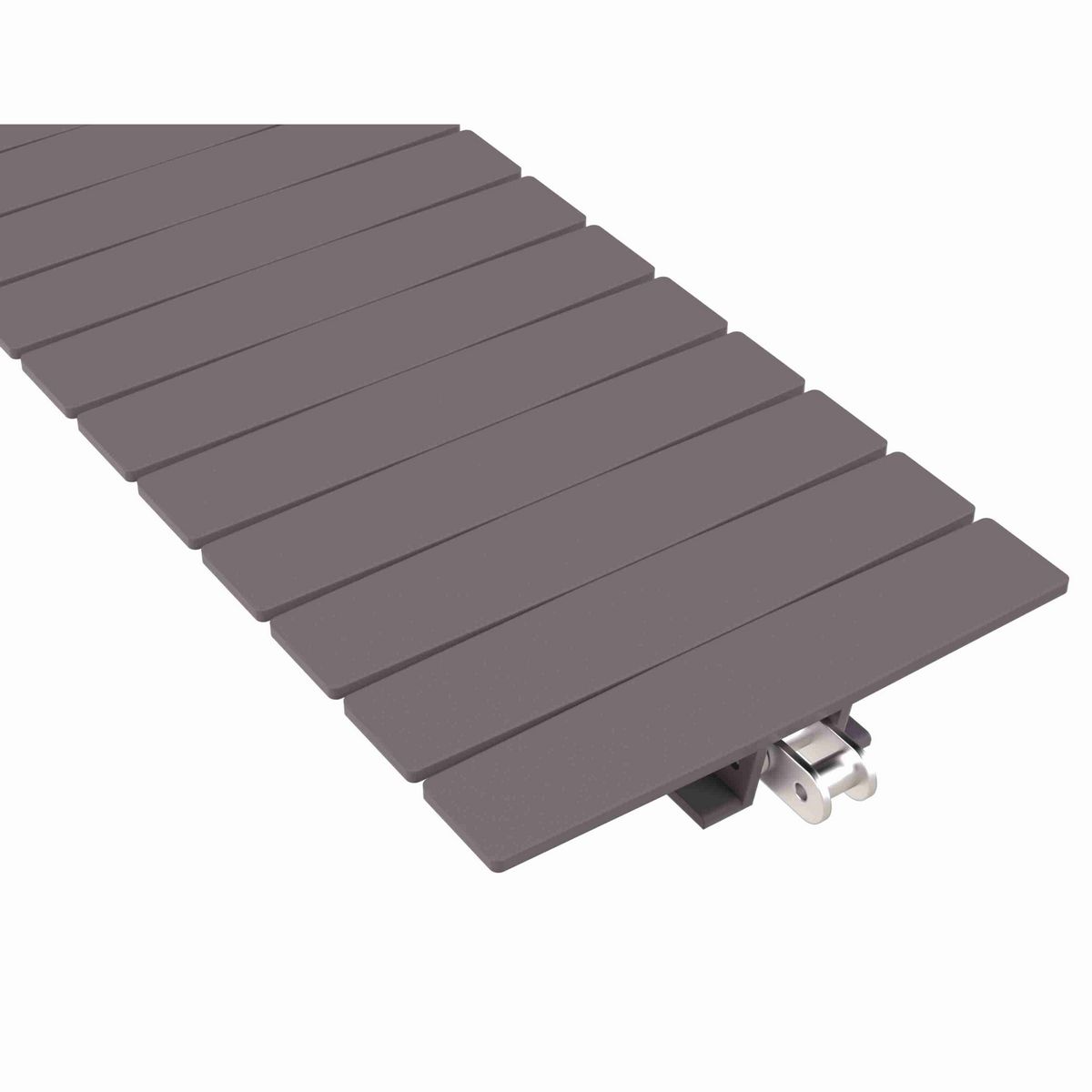 Rexnord 1873TAB Side-flexing Solid Top, Material: Brown High Performance, Width: 7.5in, Pitch: 1.5in - 81414074