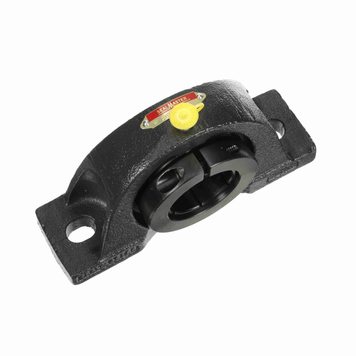 Sealmaster Mounted Cast Iron Two Bolt Pillow Block Ball Bearing - 52100 Bearing Steel, Black Oxided - Concentric Lock - NP-31TC