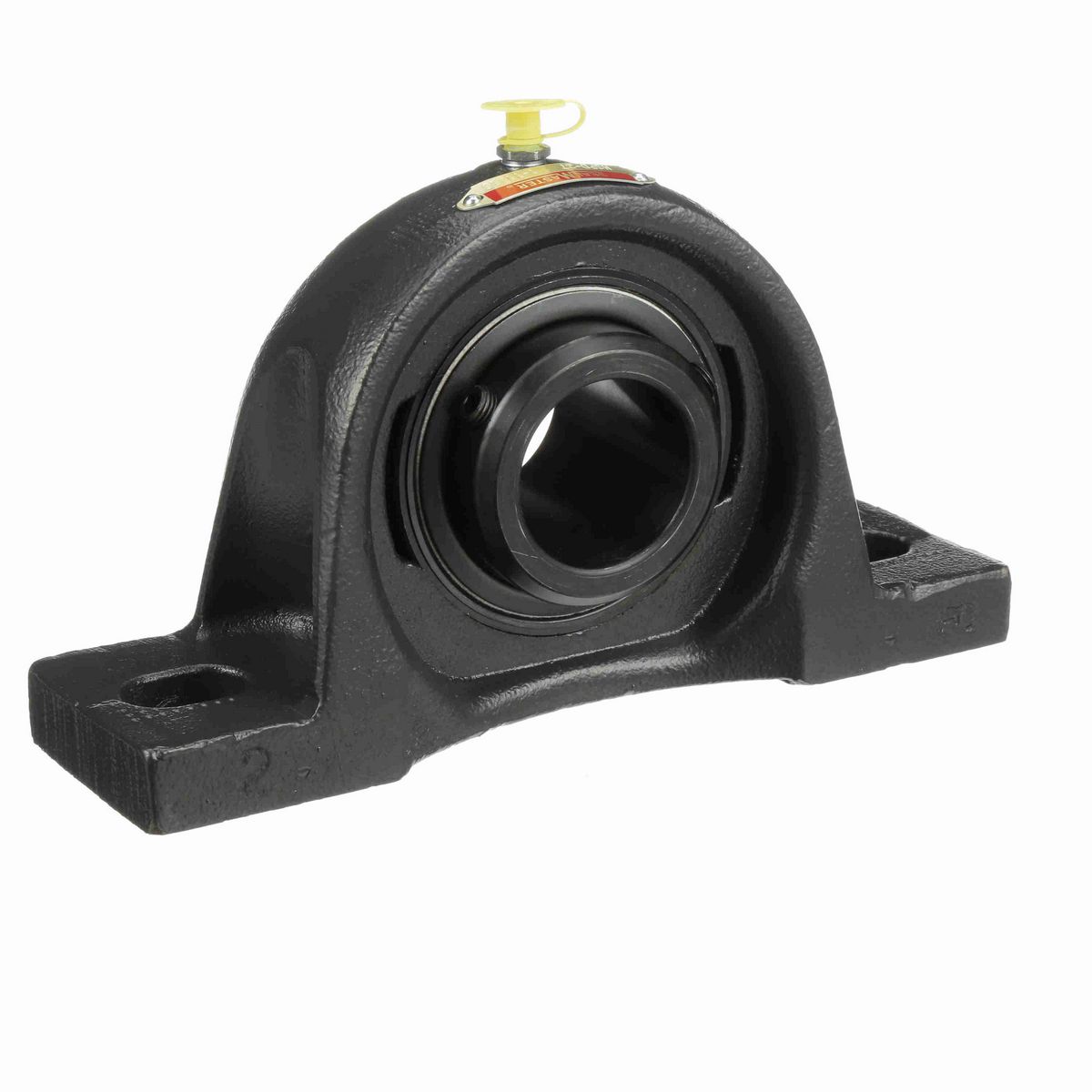 Sealmaster Mounted Cast Iron Two Bolt Pillow Block Ball Bearing - 52100 Bearing Steel, Black Oxided - Double Setscrew Lock - MSPD-27