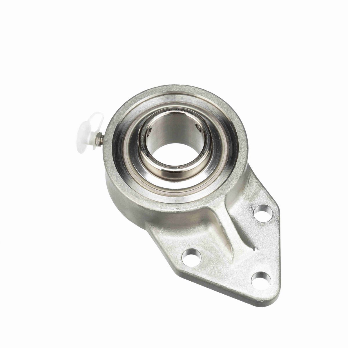 Sealmaster Mounted Stainless Steel Three Bolt Flange Bracket Ball Bearing - 52100 Bearing Steel, Phosphorus Nickel Coated - Setscrew Lock - Corrosion Resistant - CRFBS-PN20R