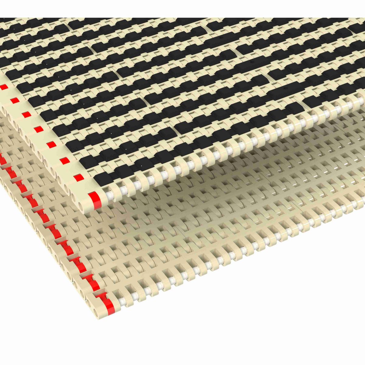 Rexnord 8505 RubberTop® Straight Running RubberTop®, Material: Beige High Temperature, Width: 12in, Pitch: 0.75in - HTF8505-12