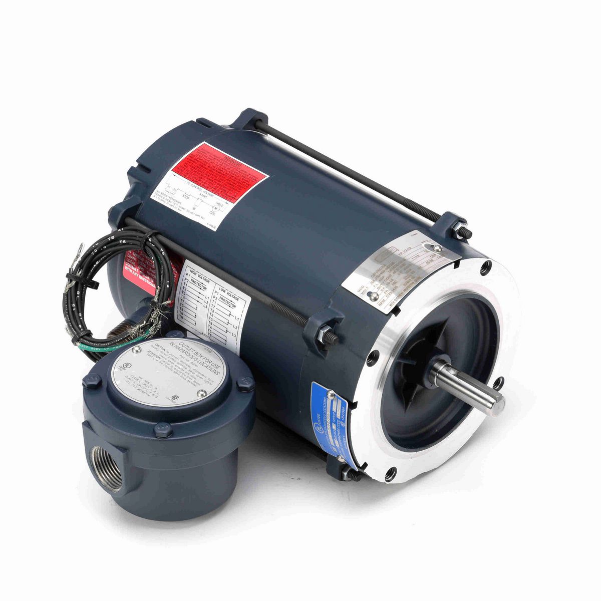 LEESON Explosion Proof Motor, 0.50 & 0.50 HP, 3 Ph, 60 & 50 Hz, 208-230/460 & 190/380 V, 1800 & 1500 RPM, 56C Frame, EPNV - 117852.00