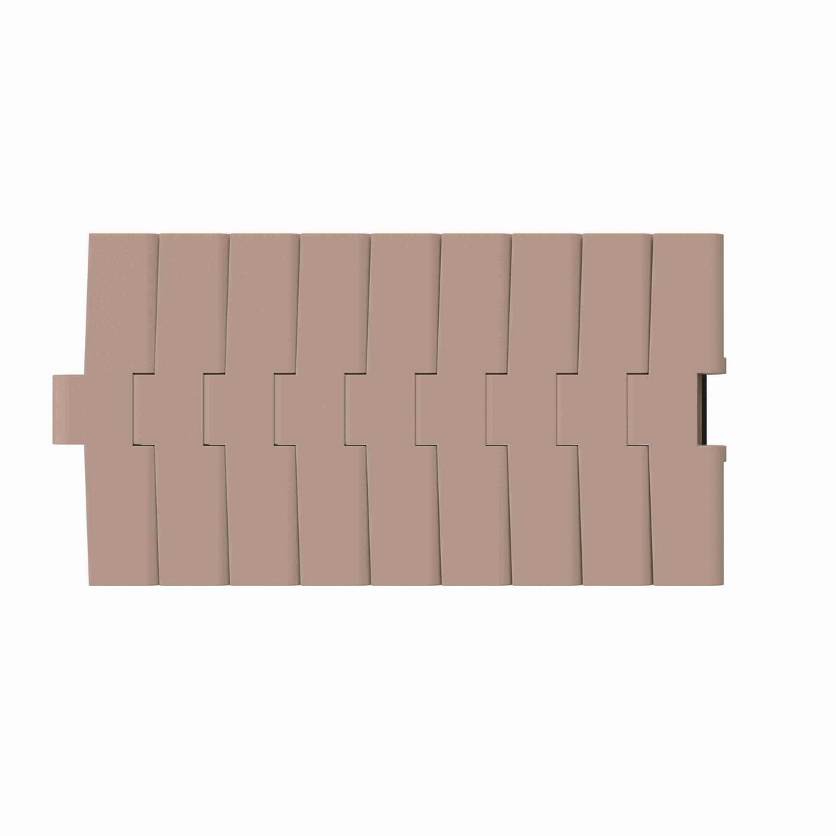 Rexnord 882TAB Side-flexing Solid Top, Material: Tan Low Friction, Width: 7.5in, Pitch: 1.5in - LF882T-7-1/2