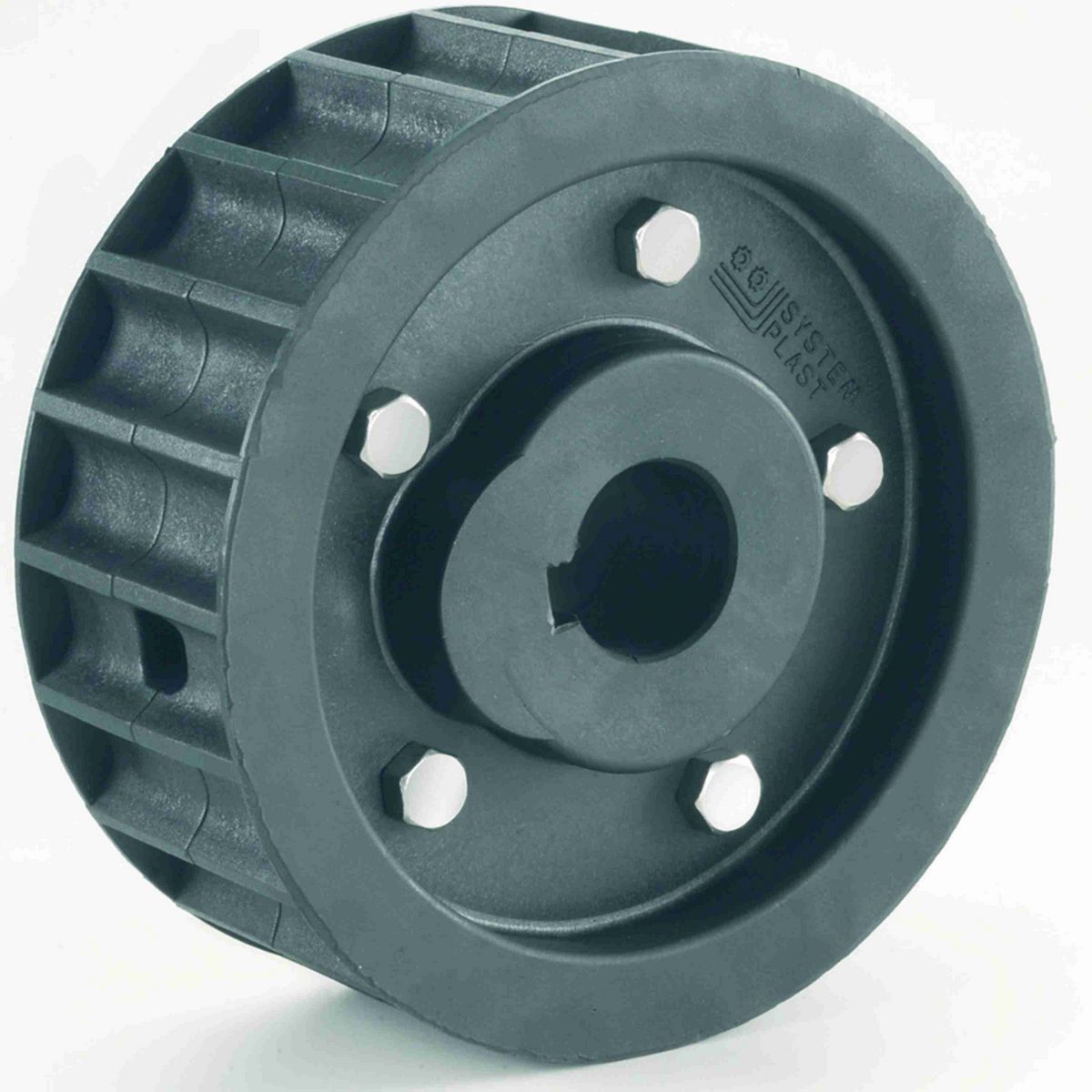 System Plast 815 Series Solid One Piece Molded Sprocket with 19 Teeth and a 40mm Round Shaft-Ready Bore - 815-19R40M-D