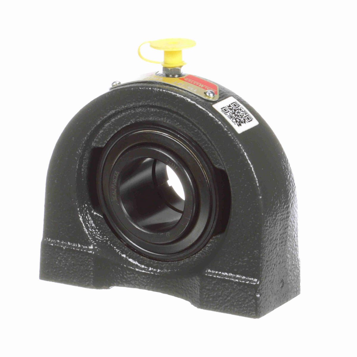 Sealmaster Mounted Cast Iron Tapped Base Pillow Block Ball Bearing - 52100 Bearing Steel, Black Oxided - Concentric Lock - TB-19T