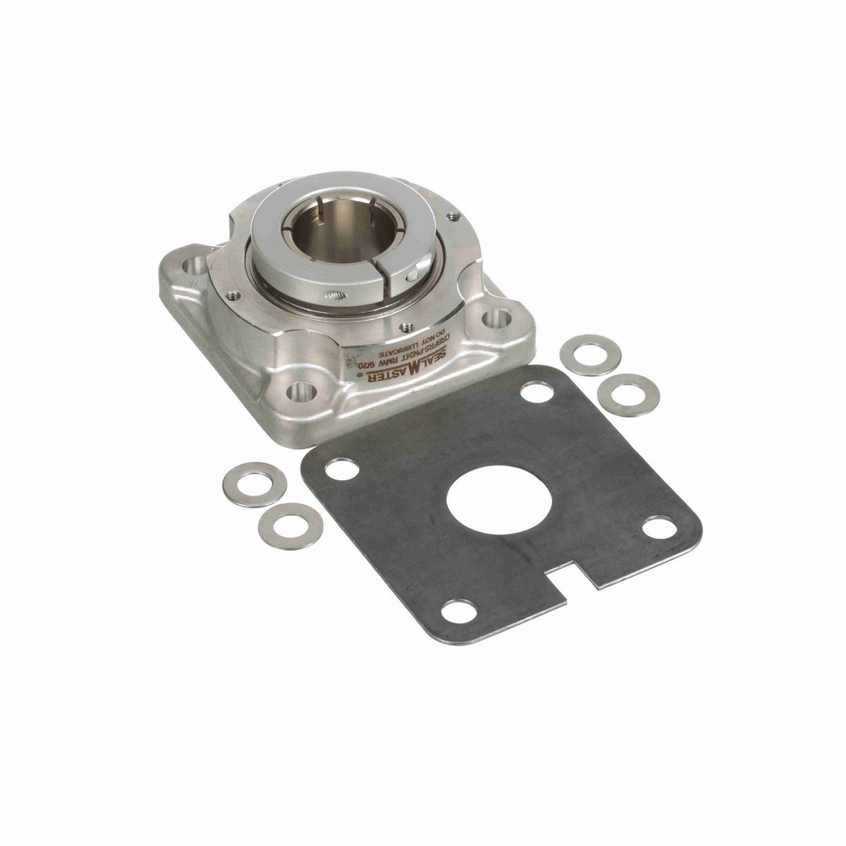 Sealmaster Mounted Stainless Steel Four Bolt Flange Ball Bearing - 52100 Bearing Steel, Phosphorus Nickel Coated - Concentric Lock - Corrosion Resistant - Reduced Maintenance - Lubed for Life - CRBFRS-PN24T RMW