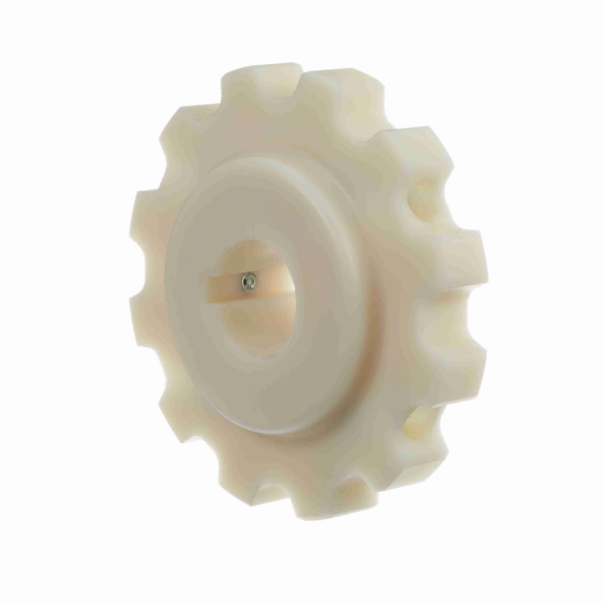 System Plast 882 Series Split Machined Sprocket with 12 Teeth, a 1-1/2in Round Shaft-Ready Bore and Setscrew - 882-12R1.5-DMS-SS