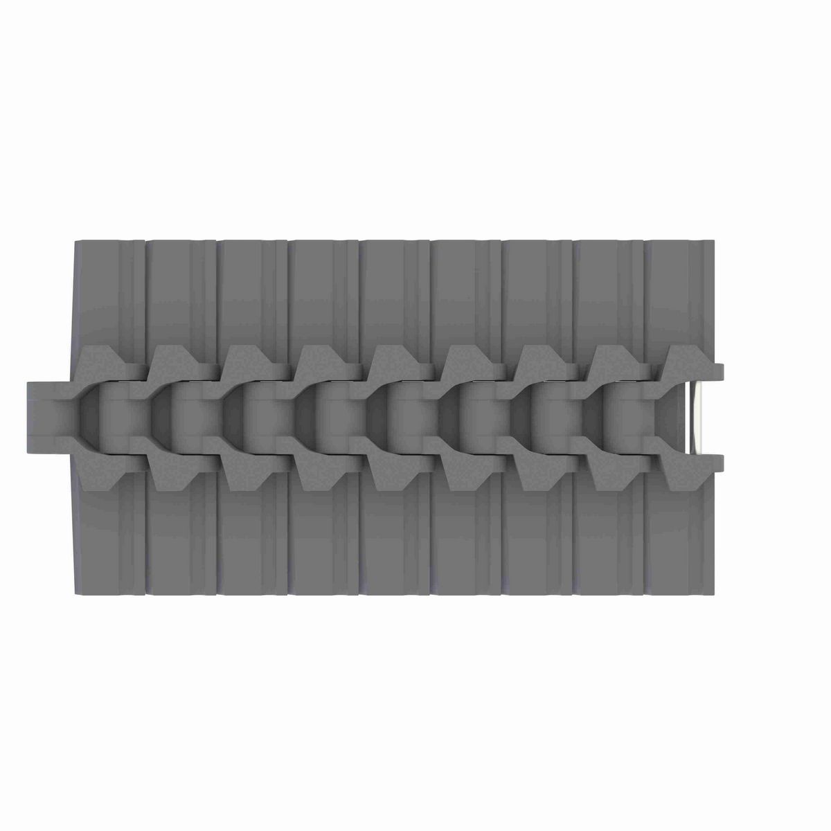 Rexnord 882TAB Side-flexing Solid Top, Material: Silver Platinum Series™ X, Width: 7.5in, Pitch: 1.5in - L0882660333