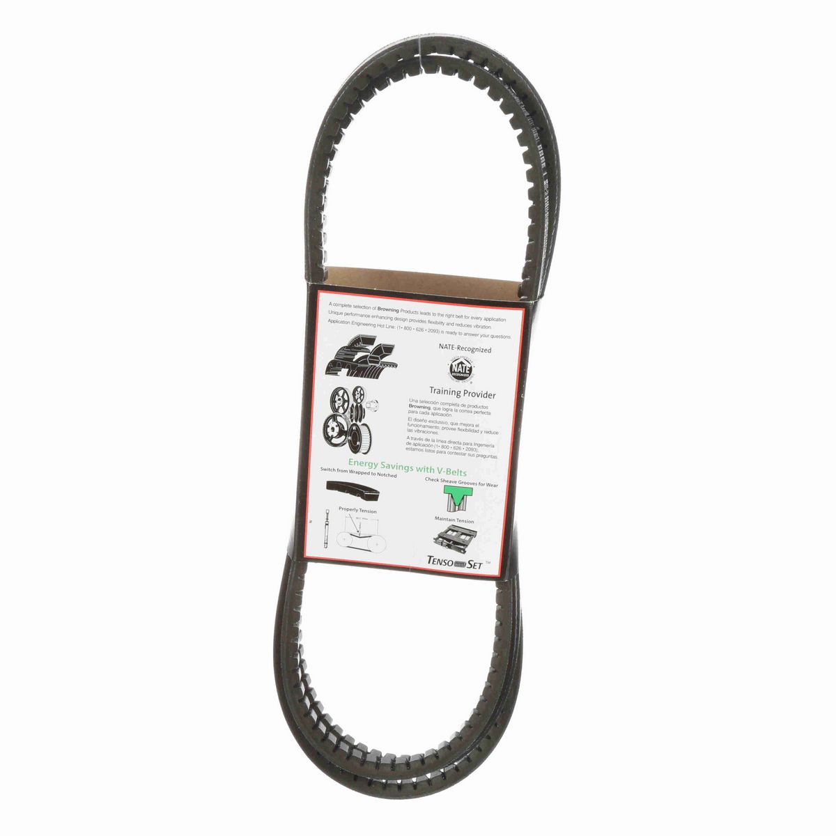 Browning EPDM Notched Belt 98% Efficient - AX110