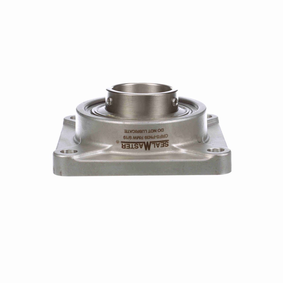 Sealmaster Mounted Stainless Steel Four Bolt Flange Ball Bearing - 52100 Bearing Steel, Phosphorus Nickel Coated - Setscrew Lock - Corrosion Resistant - Reduced Maintenance - Lubed for Life - CRFS-PN39 RMW