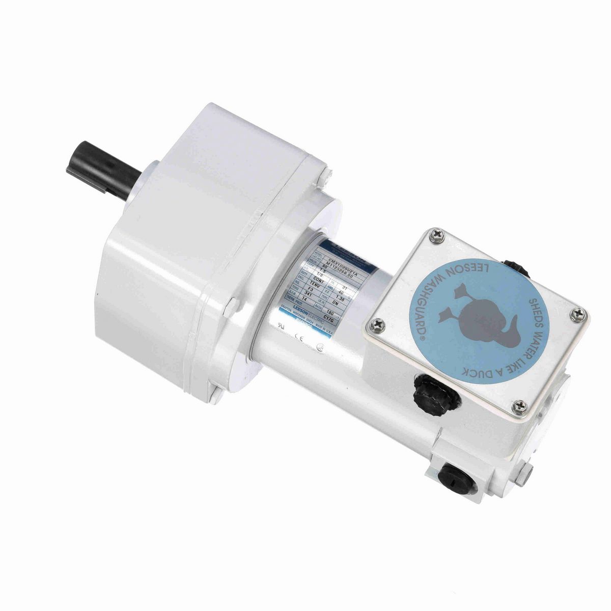 LEESON White Duck™ Parallel Shaft Gearmotor, 0.13 HP, 90 V, 14 RPM, 31 Frame, TENV - M1125268.00