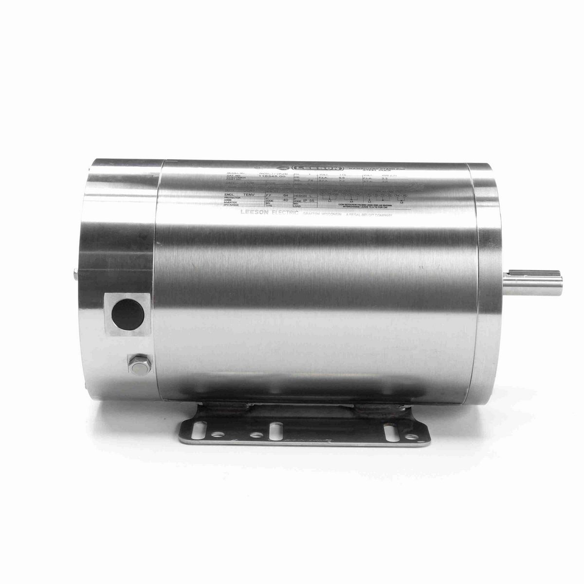 LEESON Premium Duck™ General Purpose Motor, 0.50 HP, 1 Ph, 60 Hz, 115/230 V, 1800 RPM, 56HC Frame, TENV - 116345.00