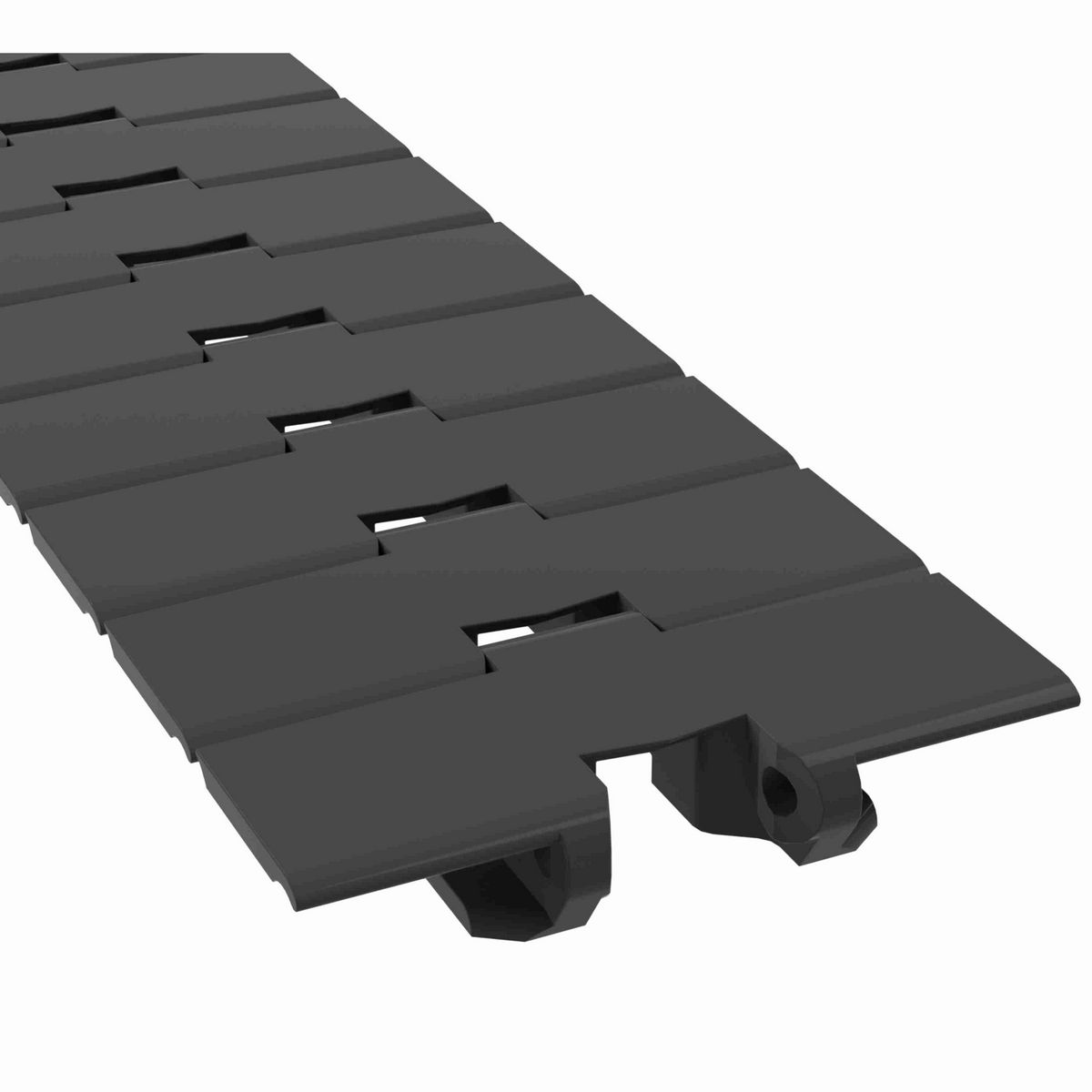 Rexnord 880TAB BO Side-flexing Solid Top Tight Radius, Material: Black Anti-Static, Width: 4.5in, Pitch: 1.5in - 81414342