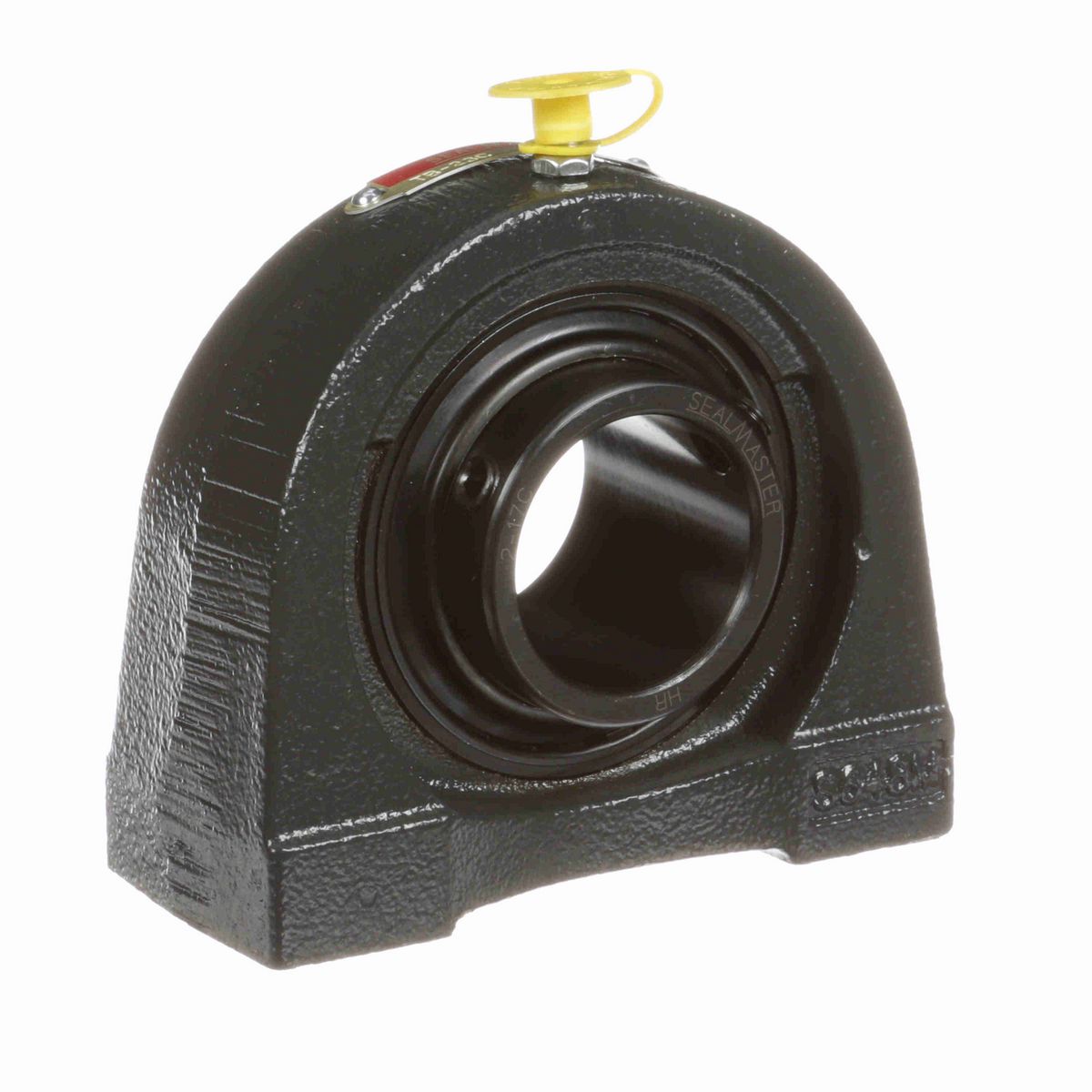 Sealmaster Mounted Cast Iron Tapped Base Pillow Block Ball Bearing - 52100 Bearing Steel, Black Oxided - Setscrew Lock - TB-23C