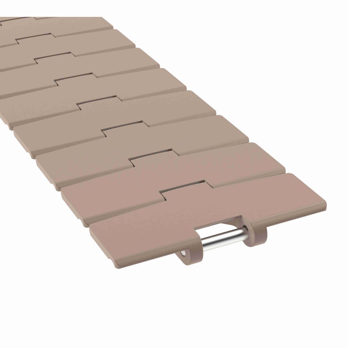 Rexnord 880M Side-flexing Solid Top, Material: Tan Low Friction, Width: 4.5in, Pitch: 1.5in - 781.12.42